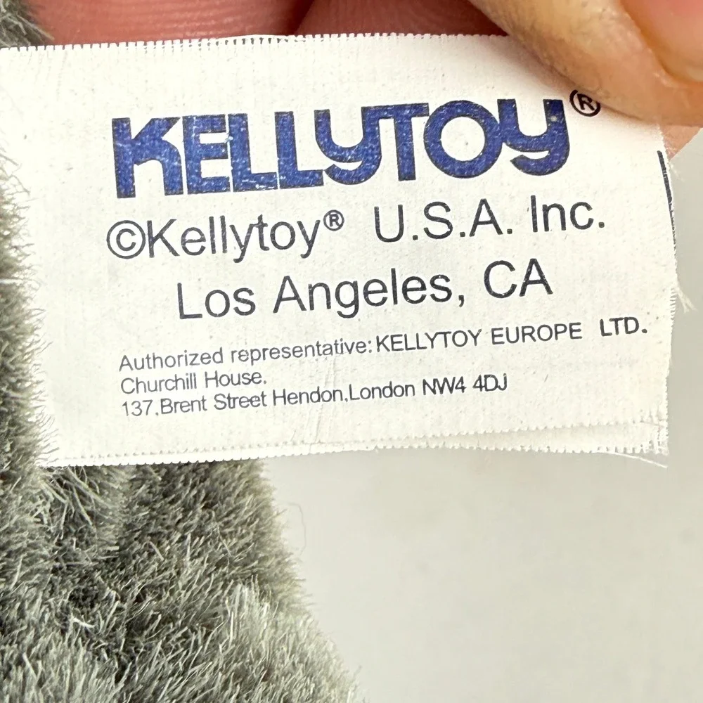 Kellytoy Teddy Bear Toy Gray Plush Stuffed Animal 10 Inch